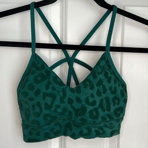 XS Balance Athletica (now Vitality) flocked leopard sports bra
